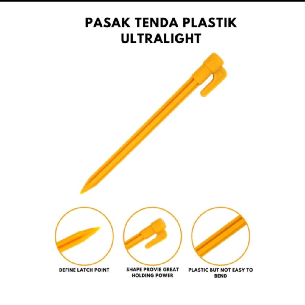 Pasak Tenda Camping ABS - Pasak Ultralight Panjang 16 CM