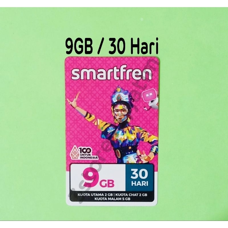 Voucher Kuota Data Smartfren 9GB, 30 Hari