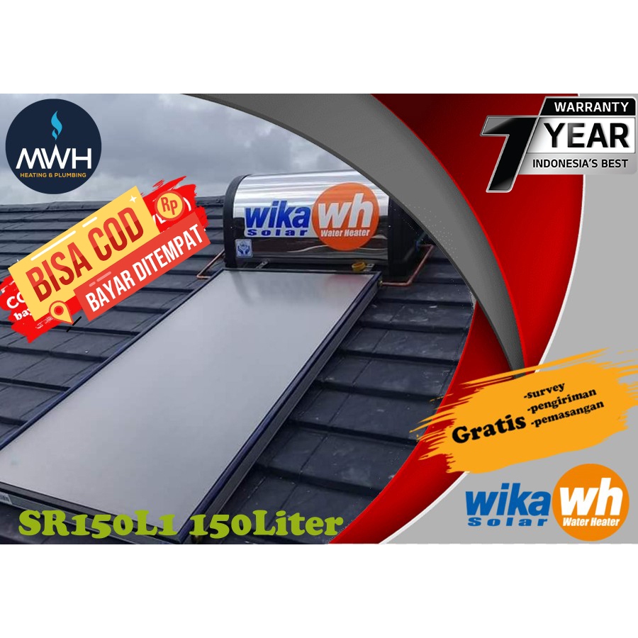 Pemanas Air Tenaga Surya Solar Water Heater WIKA T150 LXC