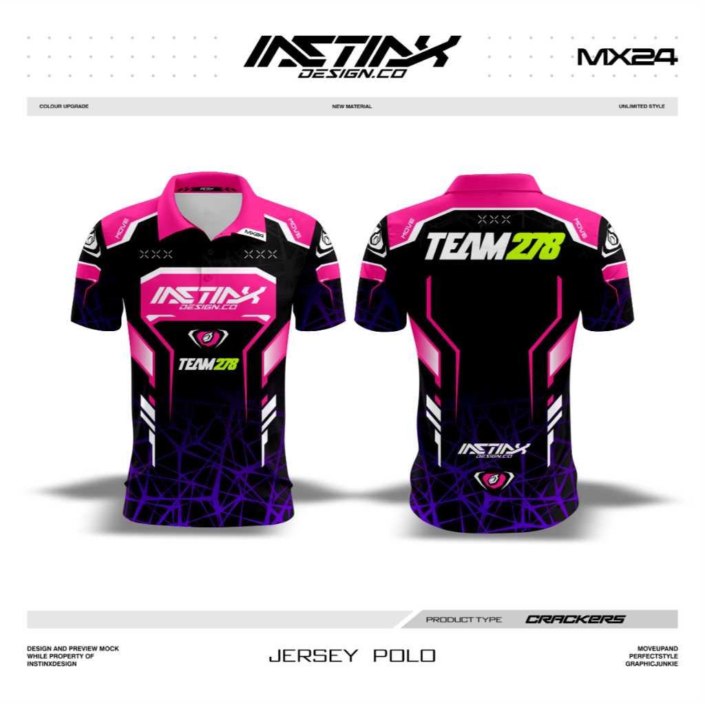 INSTINX DESIGN FACTORY -JERSEY RACING JERSEY CREW BALAP DRAG GTX ROADRACE SEPEDA KOMUNITAS COACH JER