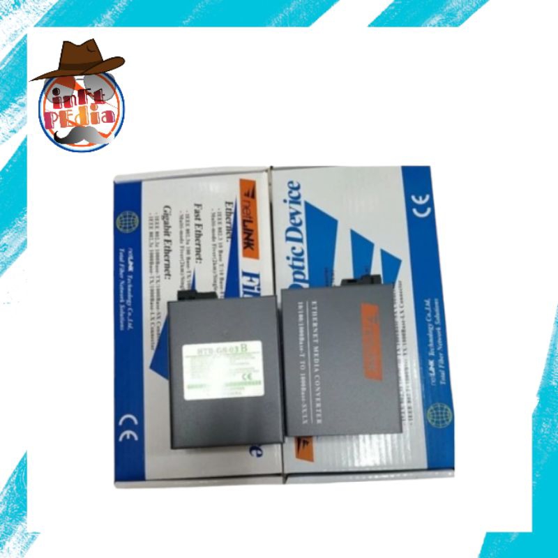FIBER MEDIA CONVERTER NETLINK GIGABIT HTB-GS-03A HTB-GS-03B