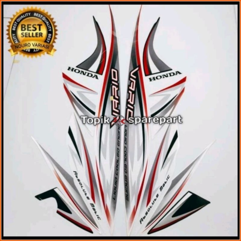 Motor: Stiker striping Honda Vario 110 Karbu 2012 - 2013