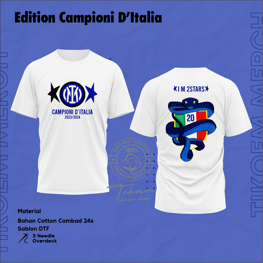READY TSHIRT INTER SCUDETTO / KAOS INTER SCUDETTO / KAOS INTER MILAN/ KAOS INTER / TSHIRT INTER / KA