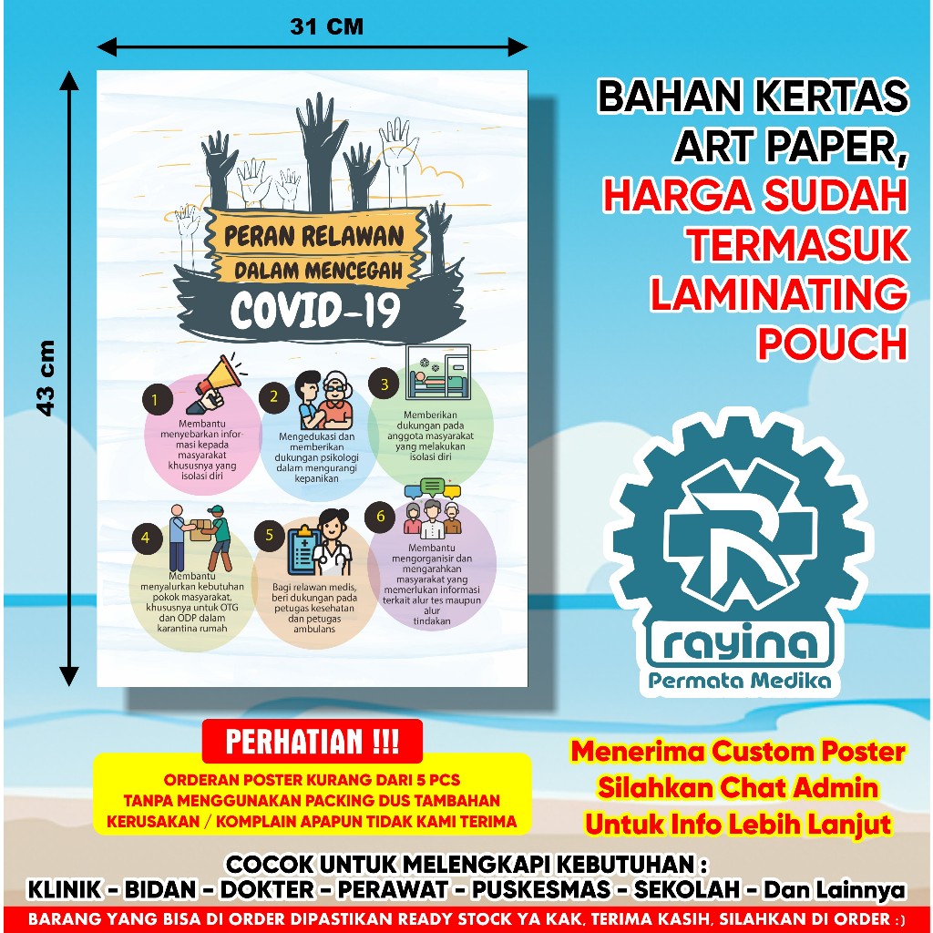 Poster Peran Relawan dalam Mencegah Covid-19