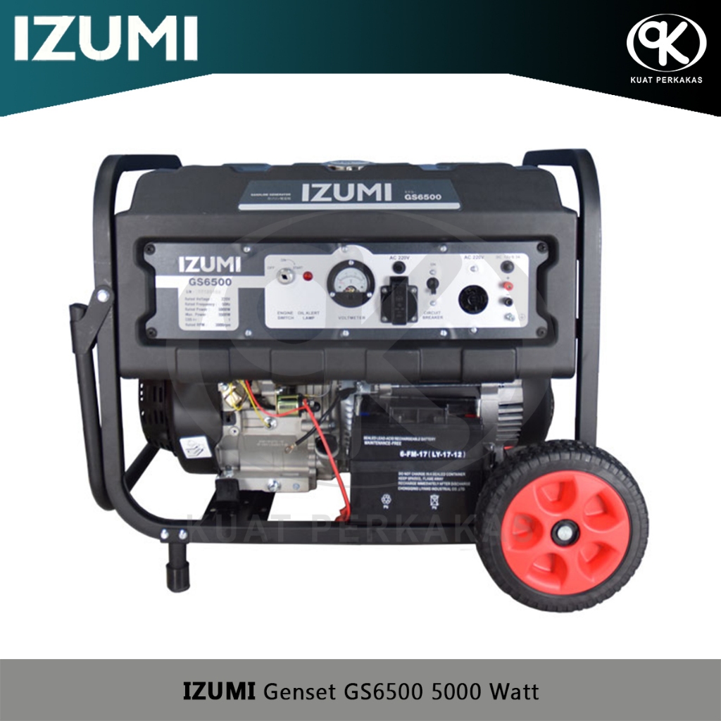 Genset 5000 Watt IZUMI Generator Listrik Bensin 25L 9Jam - GS-6500