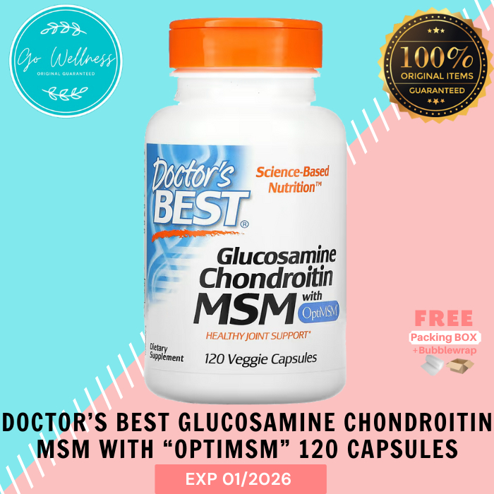 Doctors Best Glucosamine Chondroitin MSM with OptiMSM 120 Caps