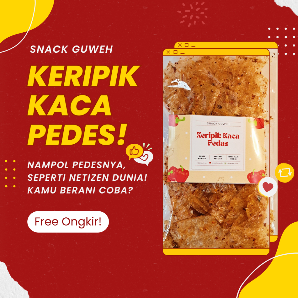 

Keripik Kaca Pedes 500gr | Kripca Snack Guweh Enak Murah | Keripik Kaca Super Pedas