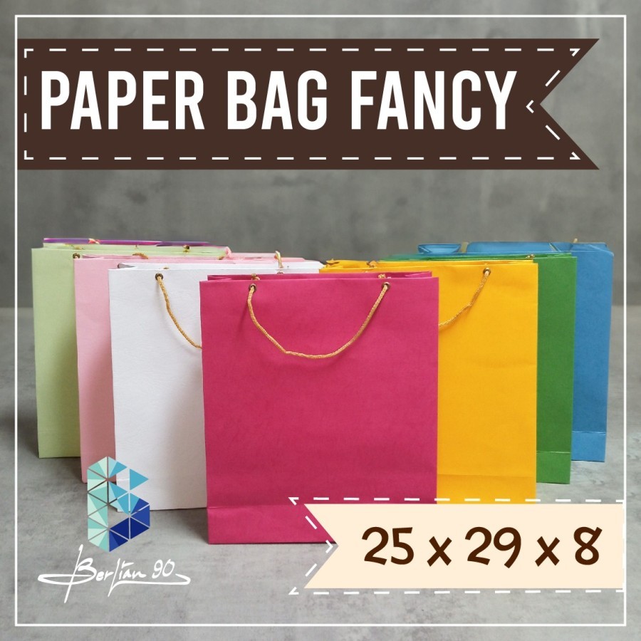 Paper Bag Fancy Buffalo Warna Tas Belanja Kertas Shopping Bag 25 x 29 x 8 cm