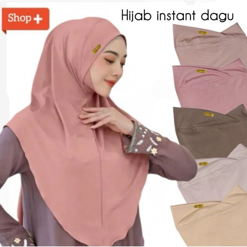 Hijab dagu Malaysia jilbab instan Malay soft pet bergo dagu Malay size L Label akrilik bisa Grosir l