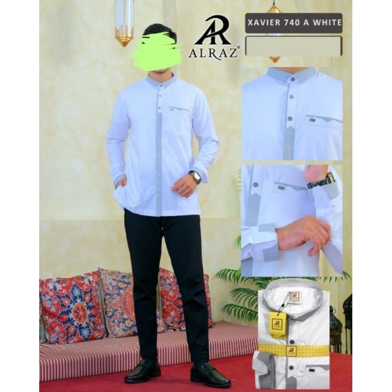 KOKO AL RAZ MODEL XAVIER / KOKO AL RAZ LENGAN PANJANG / KOKO AL RAZ PUTIH