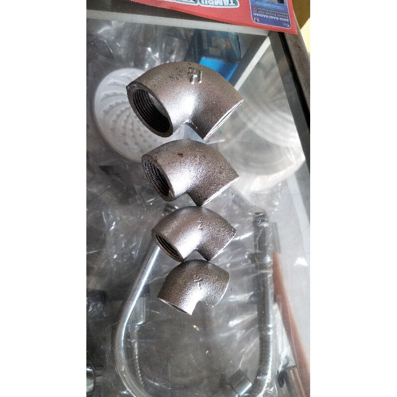 KENI ELBOW GALVANIS 1/2 - 3/4 - 1 INCH FITING PIPA BESI