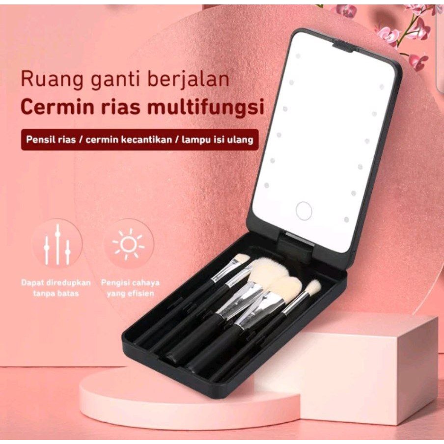 LED Mirror Travel Makeup Set