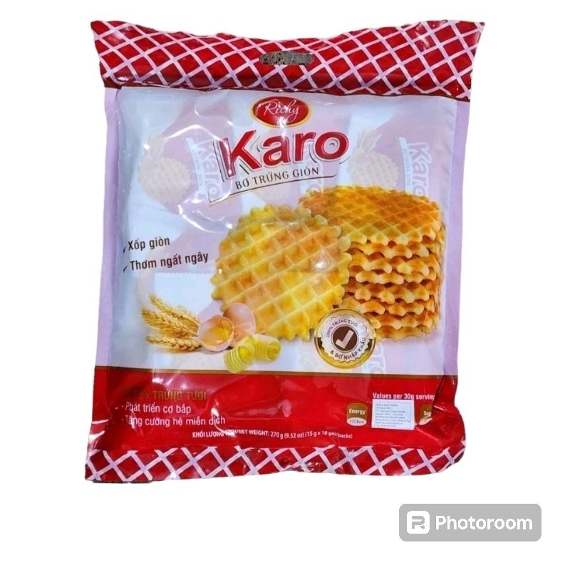 

Richy Karo Crispy Waffle Biscuit Biskuit Mentega Waffles import vietnam 270gr