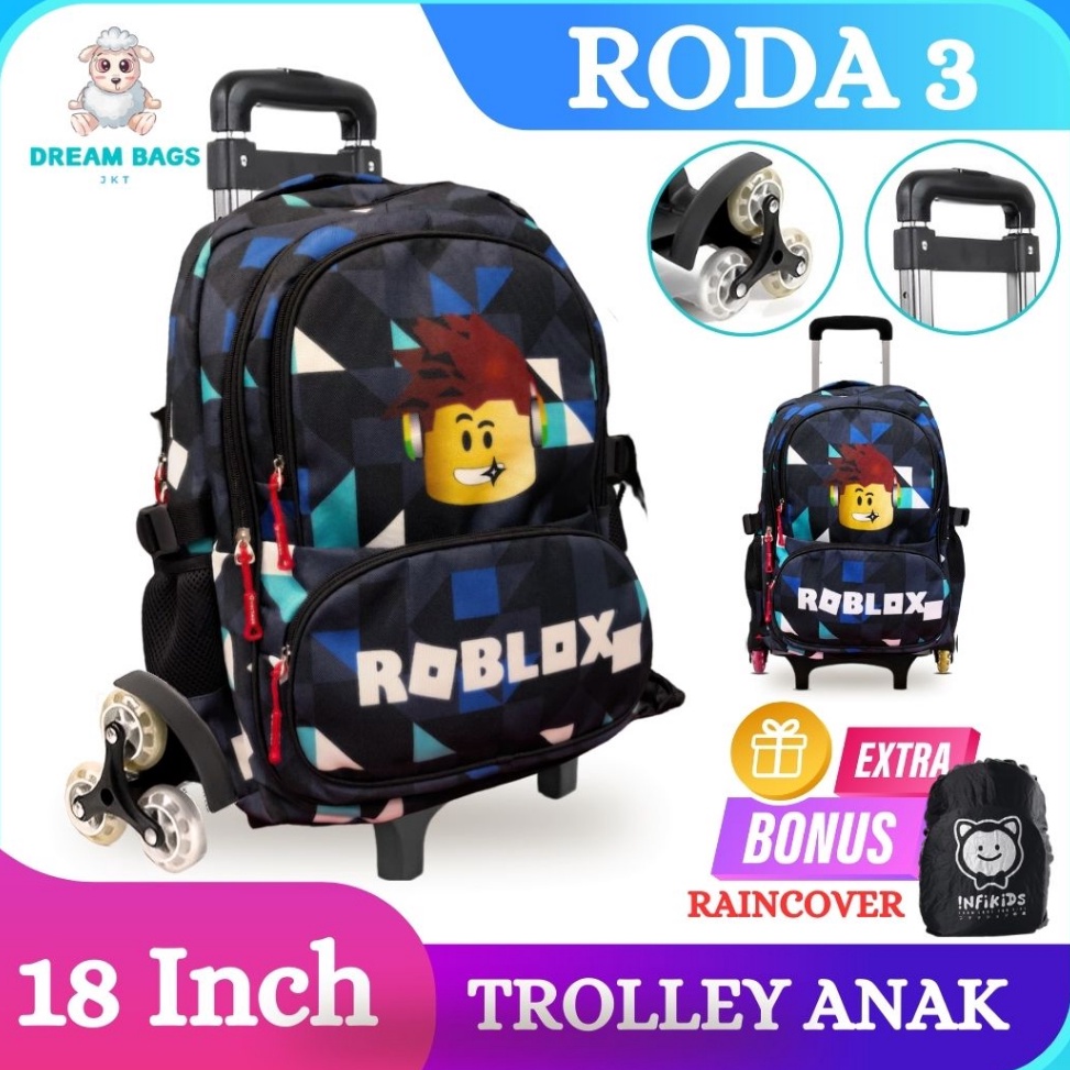 ART P27V DREAM BAGS  Tas Troli RODA 3 Karakter  Tas Dorong Anak Laki Laki  Tas Koper Anak SD  Tas Tr