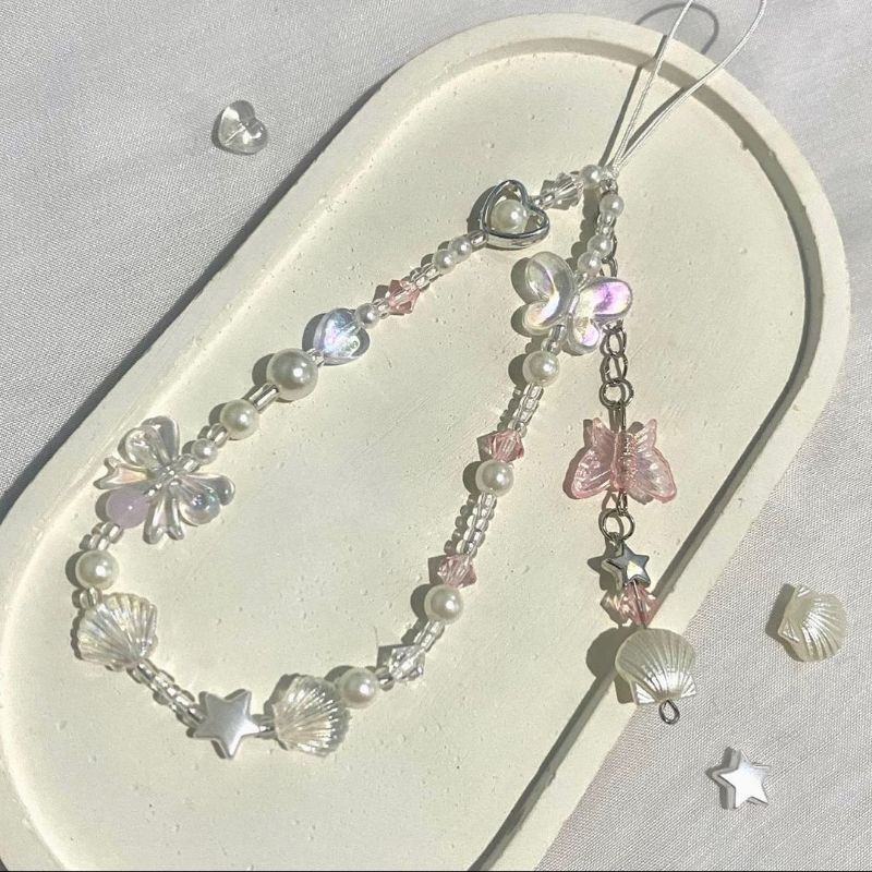 Butterfly tape phone strap | Gantungan hp | accessories hp | Gantungan hp pink aesthetic