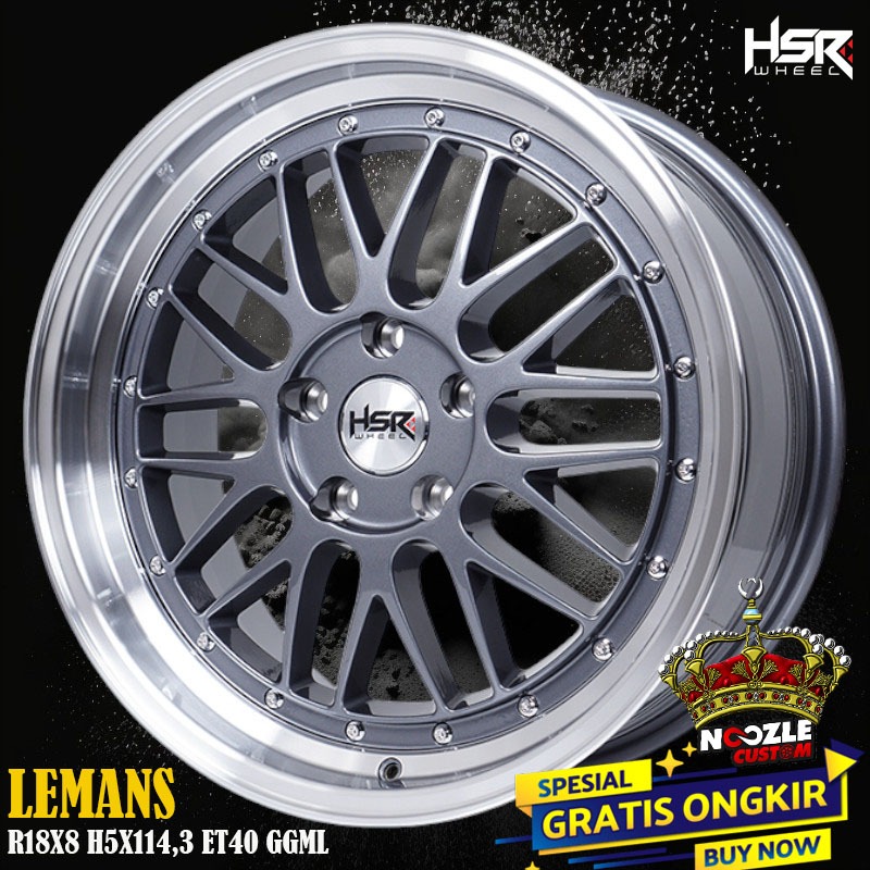Velg Mobil Ring 18 Lubang 5 Type HSR Lemans Pelek Racing Civiv Turbo R18 Terbaru