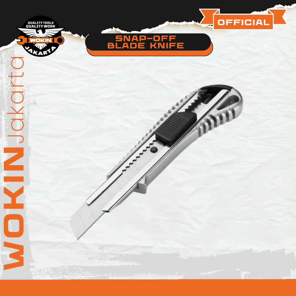 

Pisau Cutter Besar Aluminium Autolock | SnapOff Blade Knife Wokin