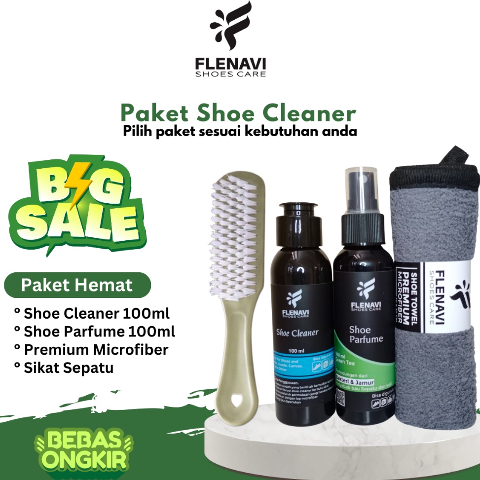 KODE D42N Paket Hemat Pembersih Sepatu Shoes Cleaner Parfum Sepatu Premium  FLENAVI