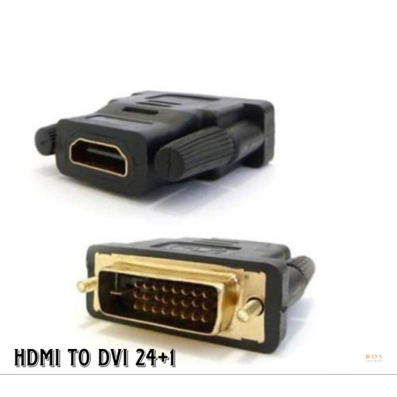 CONVERTER HDMI TO DVI 24+1 PIN DVI MALE TO HDMI FEMALE / KONEKTOR DVI 24+1 TO HDMI