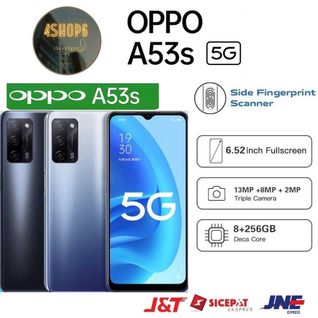 Hp Oppo A53S 5G RAM 8g/256gb ORI Android Baterai 5000 mAh Garansi 1 Tahun