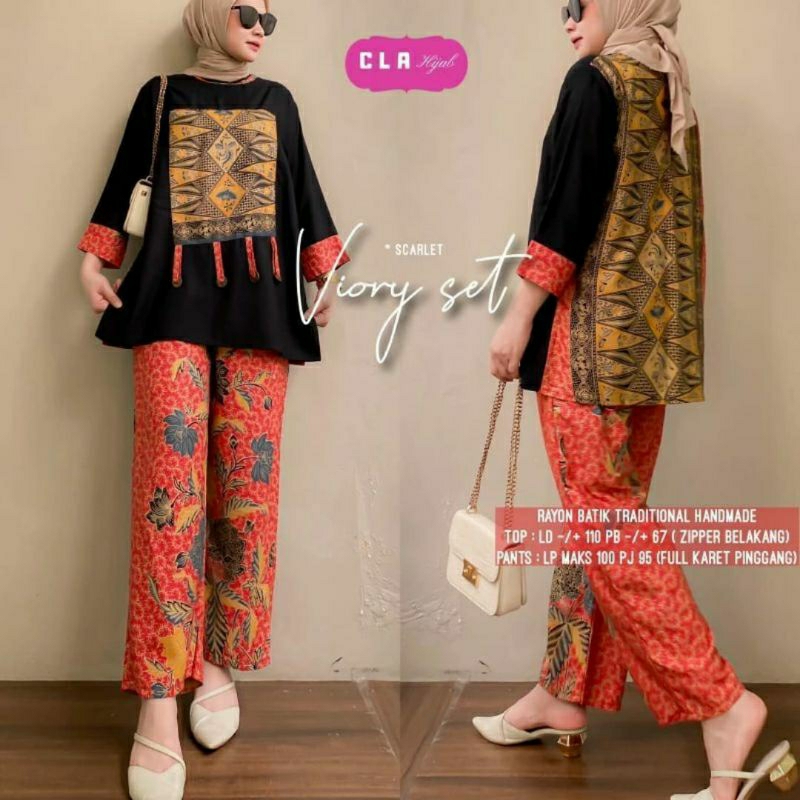 ONE SET ENCIM KOIN SEMERBAK BATIK ORI SETELAN WANITA KEKINIAN VIRAL KEKINIAN SETELAN WANITA ONE SET 