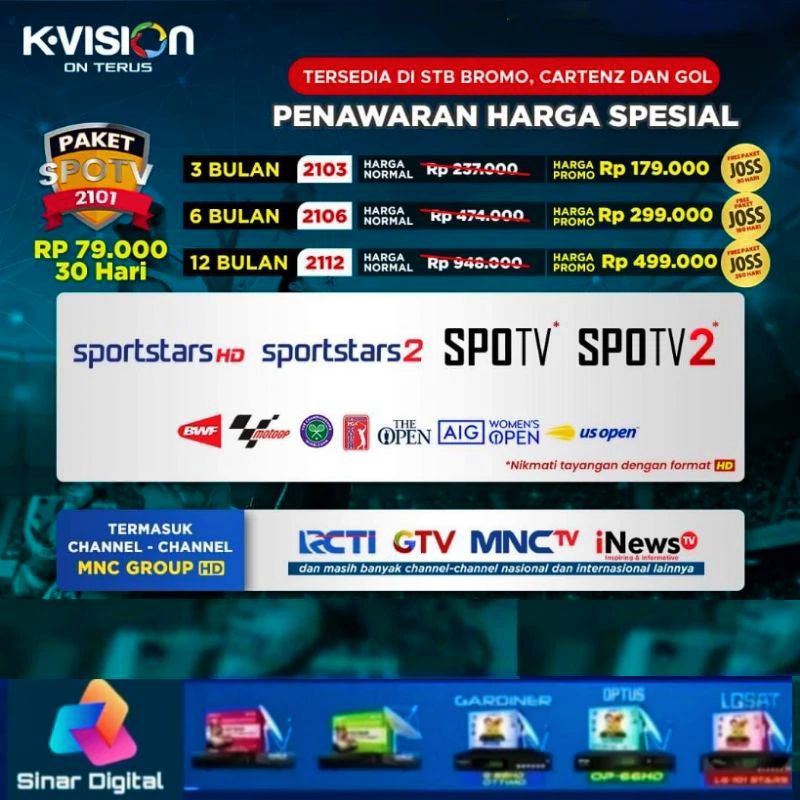 PAKET SPOTV VOUCER KVISION