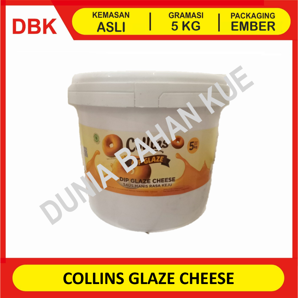 

COLLINS DIP GLAZE 5 KG - TOPPING DONAT PISANG NUGGET - CHEESE KEJU