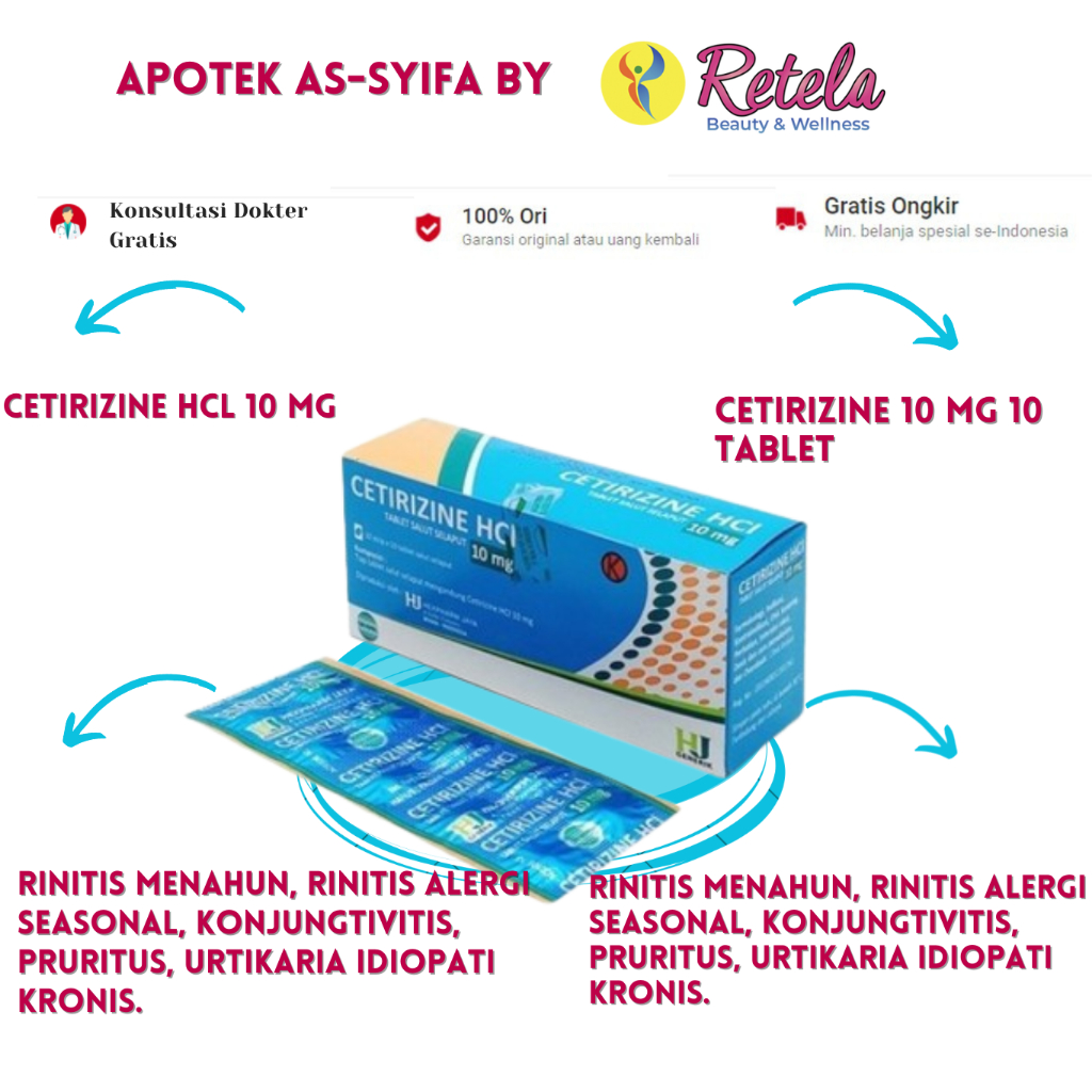 Cetirizine 10 mg 10 Tablet