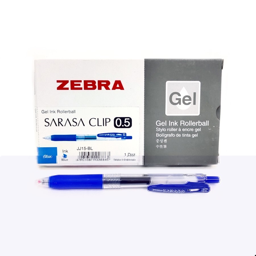 

Pulpen Zebra Sarasa Clip Gel Ink Rollerball Pen Blue / Biru 0.7mm