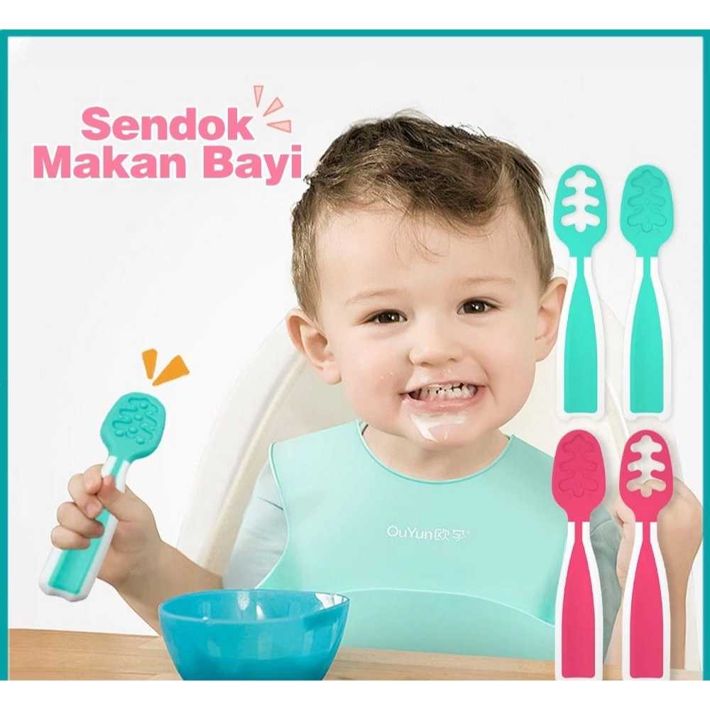 Sendok Makan Bayi Training Spoon Baby Self Feeding Sendok Belajar Makan Bayi