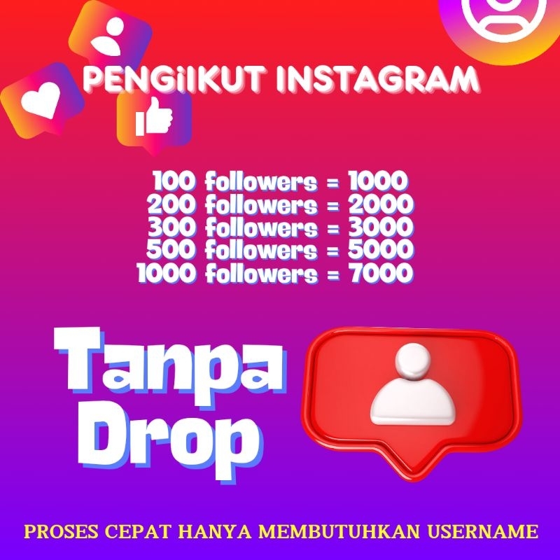 Follower Instagram Non Drop Murah Followers Instagram Tidak Drop Followers Instagram Garansi Followe