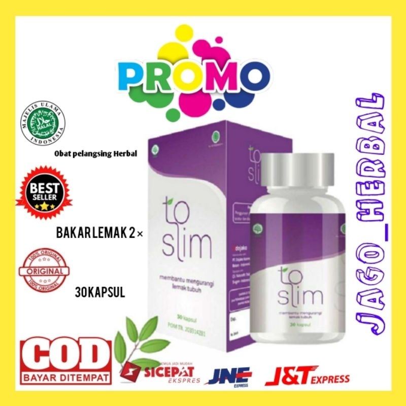 Pelangsing To Slim - To slim Original Herbal Isi 30 Kapsul Bpom