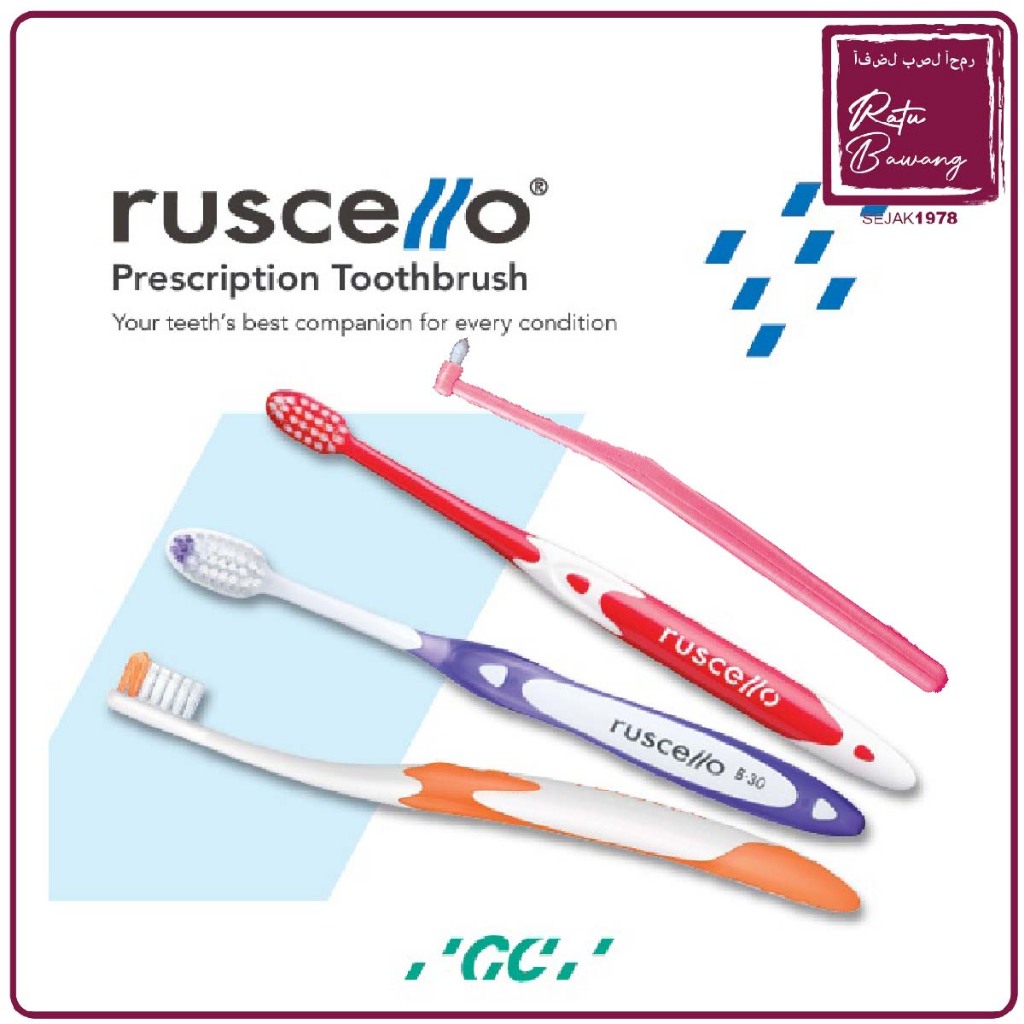 Sikat gigi ruscello 10 medium GC Japan kawat gigi orto braces one tuft Toothbrush