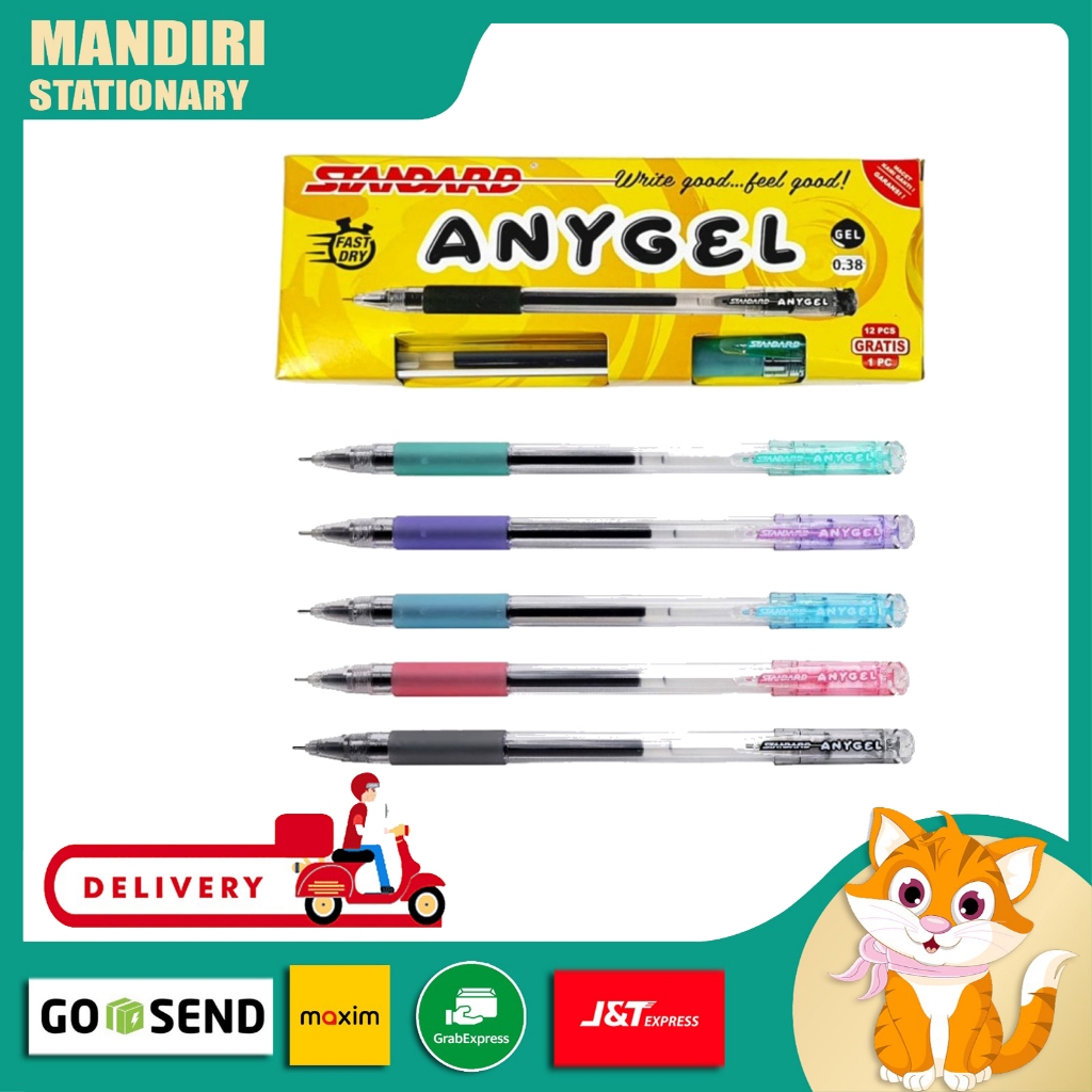 

Standard Pen - Any Gel 0.38 Isi 12 Pcs (Pulpen, Pena, Ballpoint)