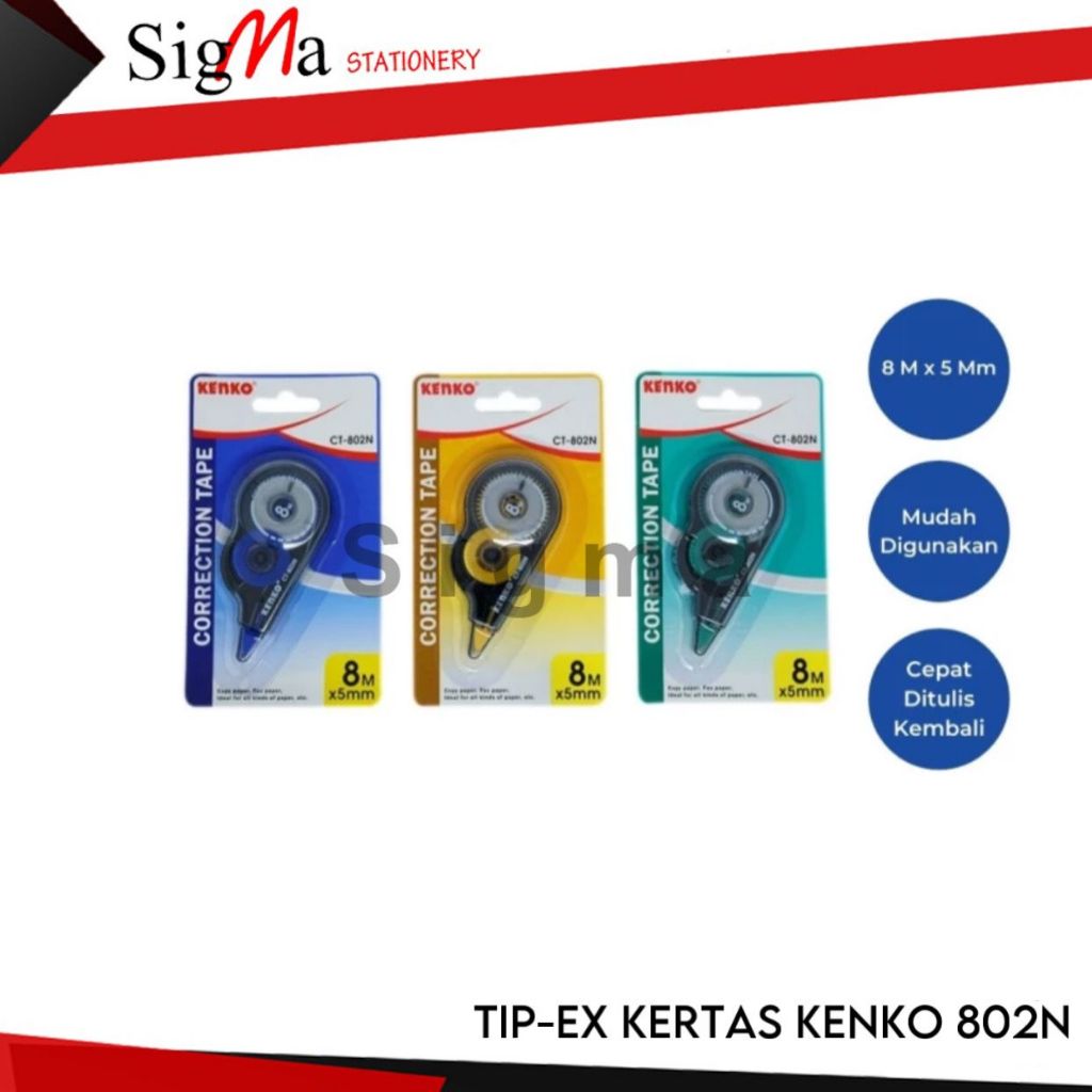 

KENKO CORRECTION TAPE CT-802N / Tipe X Kertas KENKO 802N