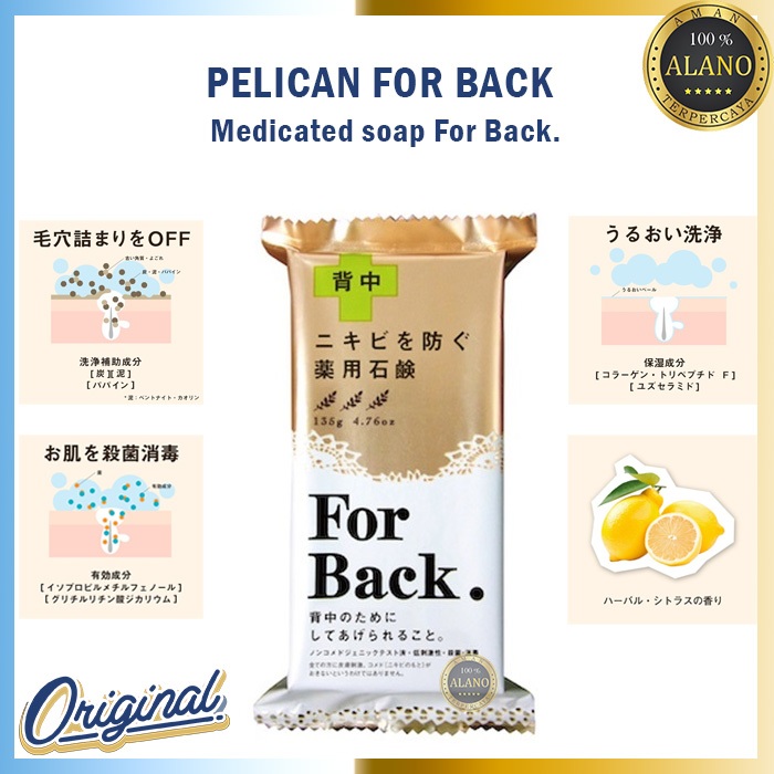 Sabun Jerawat Punggung - Pelican For Back Medicated Body Soap for Acne