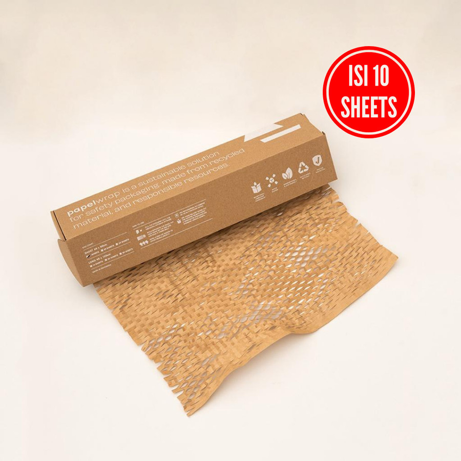 

Honeycomb Paper Wrap / Eco Friendly Bubble Wrap Kertas 45x120cm Isi 10 Pcs