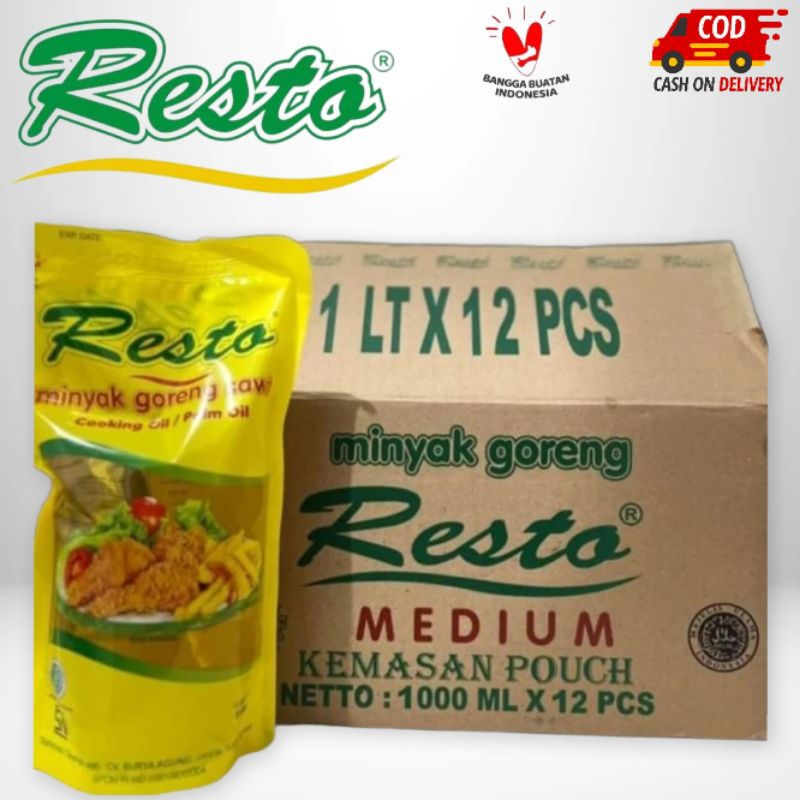 Minyak Goreng Resto 1 Liter 1 Dus / Resto 1 Liter 1 Dus