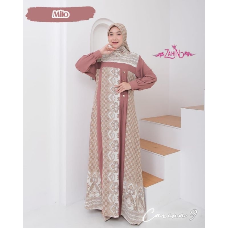series 9 Carina set hijab by Zahin,gamis set hijab,gamis cringkle