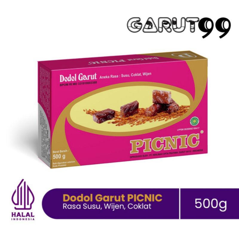 

Dodol Garut PICNIC CLASSIC 500gr / Dodol Picnic Original Kemasan Box dan Kiloan Los