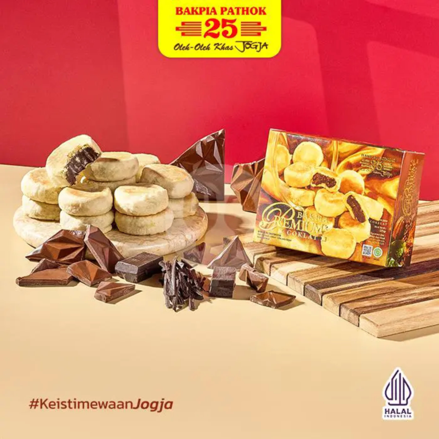 

[COD] Bakpia Pathok 25 Original Kemasan Vacuum Vakum Rasa Cokelat Isi 15pcs/kotak