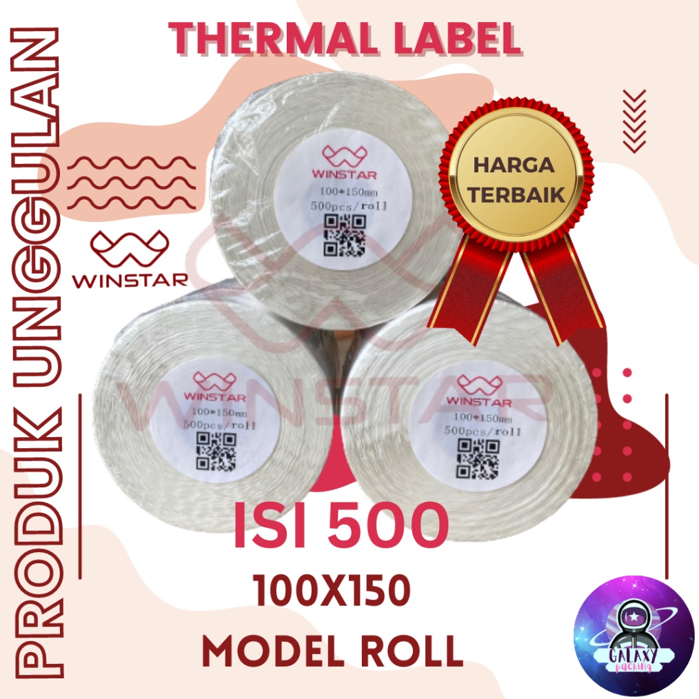 

THERMAL LABEL 1x15 5pcs MODEL ROLL BARCODE UKURAN A6 KODE B1T6