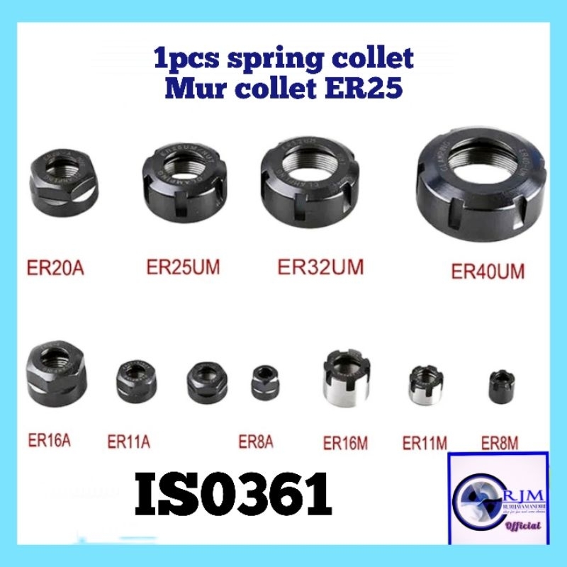 nut mur collet ER25 mur tutup collet mur pengencang collet spring collet