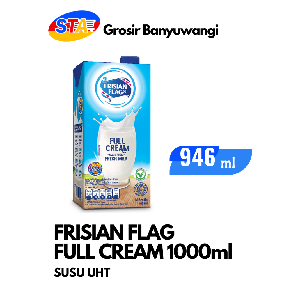 

FRISIAN FLAG FULL CREAM 1000ML | SUSU UHT 1 L