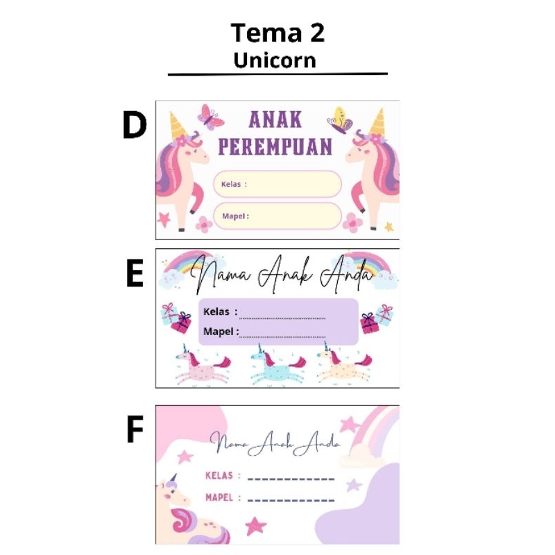 

Stiker Label Nama Buku || 44pcs || perlengkapan anak sekolah || stiker buku pelajaran