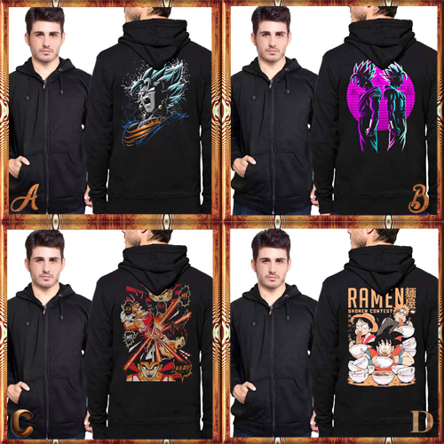 Zipper Hoodie Goku Anime Hoodie Ritsleting Bahan Cotton Fleece | KD-24110507