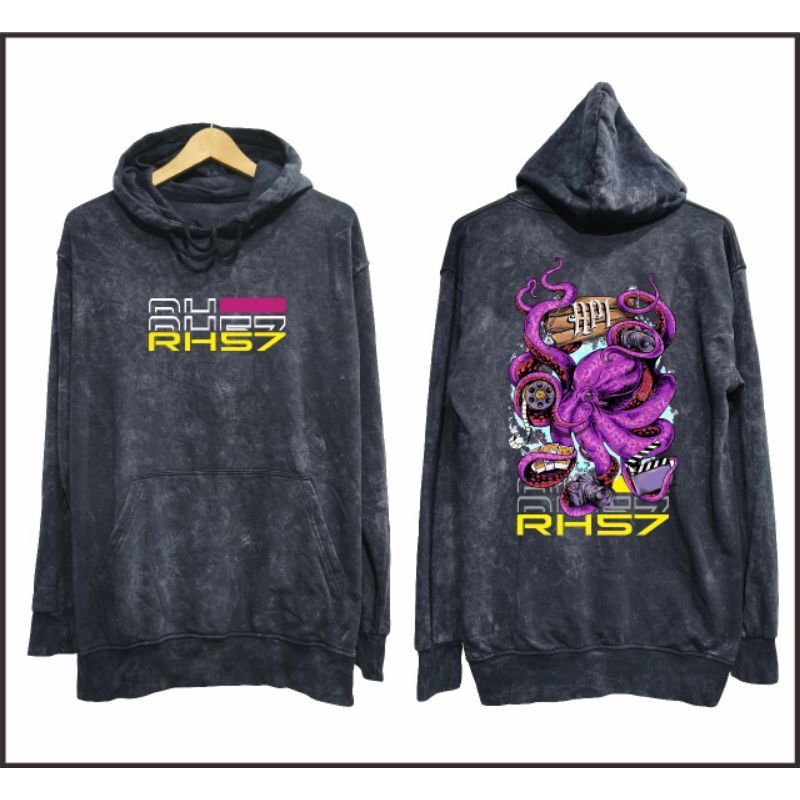 Jaket Sweater Hoodie Pullover Unisex Sandwash Pilotter RH57