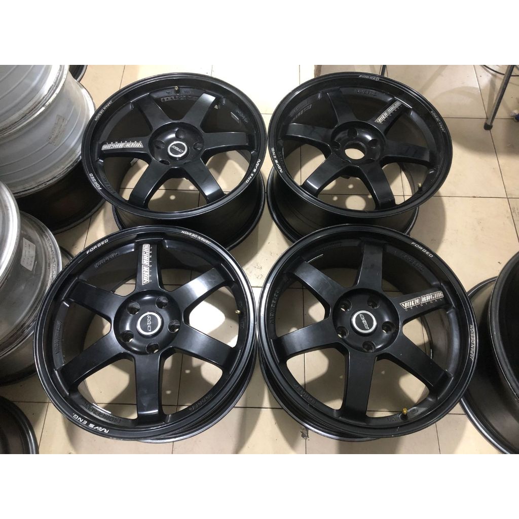VELG MOBIL RACING TE37 R18 LEBAR 8,5-9,5 H5X114 ET40 BLK
