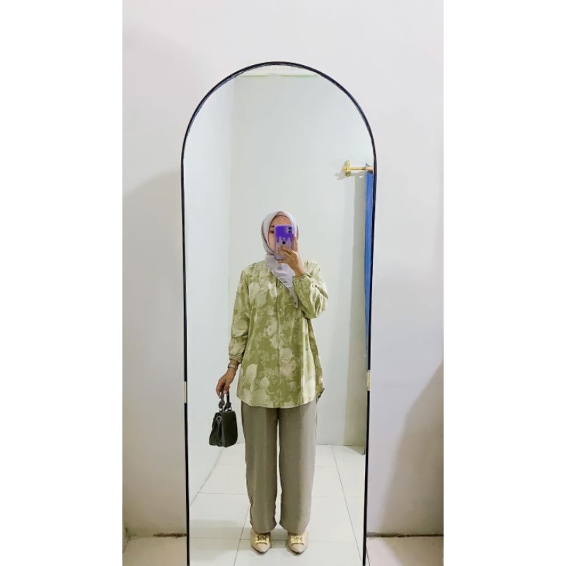 Kemeja wanita motif bunga blouse wanita kekinian motif bunga kemeja viral rayon uniqlo