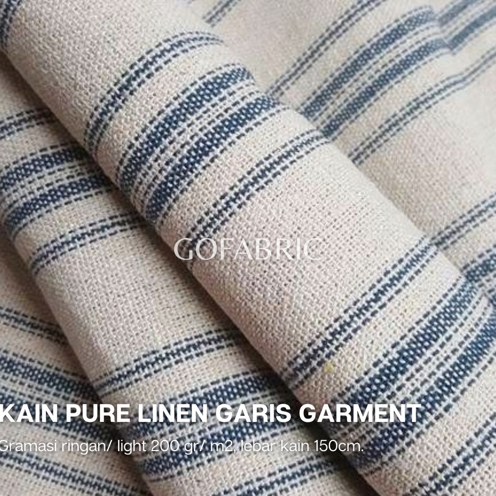 Murah Banget Kain Linen Motif Garis  Linen Stripes Series